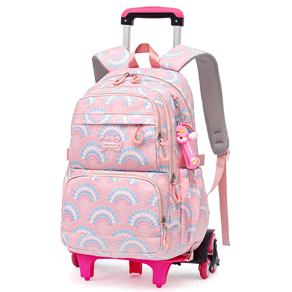 PALAY® School Backpack on 6-Wheel Backpack with Retractable Pull Handle Schoolgirls Backpack Detachable Wheel Stand Design Fashion Travel Backpack School Gift for Girls 6-12 Years Old PALAY® School Backpack on 6-Wheel Backpack with Retractable Pull Handle Schoolgirls Backpack Detachable Wheel Stand Design Fashion Travel Backpack School Gift for Girls 6-12 Years Old